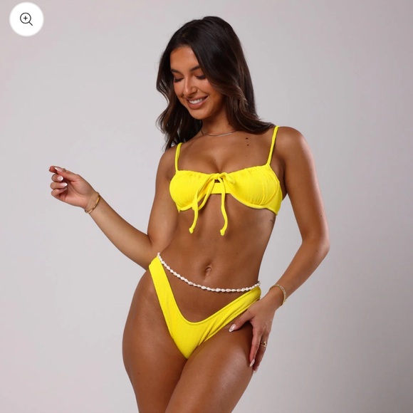 Kulani Kinis Other - Kulani Kinis Vintage V Bikini Bottom - Sunshine Yellow Ribbed